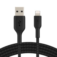  USB kabelis Belkin Boost Charge Braided USB-A to Lightning 1.0m black 